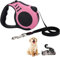 Rollleine,hundeleine 5m,Hundeleine, hundeleine kleine Hunde leicht,Einziehbar Hundeleine,hundeleine ausziehbar,für Kleine, Mittlere Hunde, ROSA