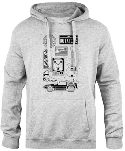 Zymbatee Bttf Icon Set Grauer Unisex-Kapuzenpullover Mit Klassischer Passform