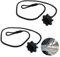 LEIBOCHAO 2 Stück Kofferraum Halteband Hutablage Schwarz Auto, Heckablage Strap Ersatz, Hutablage Band Halterung für VW Golf 6 5 4, Mk6, Mk5, GTI R20, Kabellänge 50cm
