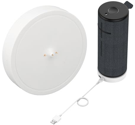 Charger for Ears UE Boom 3/for MEGABOOM 3/for Blast/for MEGABLAST, Replacement Charging Dock Station with USB Cable (White)