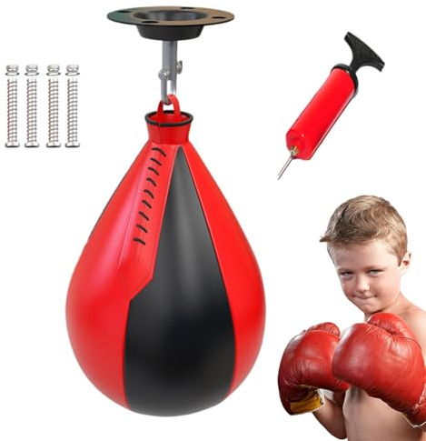 Sacs de vitesse pour la boxe, ensemble de boxe Speedbag - Balle réflexe rapide en forme de poire | Sacs de boxe portables en forme de poire, équipement de boxe pour la maison, la salle de sport, les v