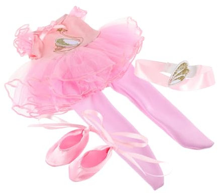 UPKOCH 1 Set Puppen Ballett Outfit Inklusive Tanzrock Und Schuhen Puppen Ballett Ballerina Outfits Für Wiedergeborene Puppen Formelle Kleidung Und Ballerina Puppenkleidung