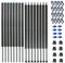 Baunsal® Trampolin Netzstangen 8 x Ø 28 x 1,2 mm x 246,5 cm (JS+EXD) Trampolin Stangen Ersatz Trampolin Ersatzteile Stangen Trampolin Ersatzteil Netzpfosten Netzstangen Trampolin Netzstange
