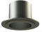 Canne fumarie e fumisteria Linea Legna: tubo/raccordo a parete con rosone, acciaio verniciato, ø 130 mm, ø1 250, h 150 mm.