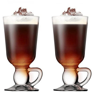Pasabahce 44109 - Irish Coffee Becher mit Henkel, 280 ml, 2 Stück