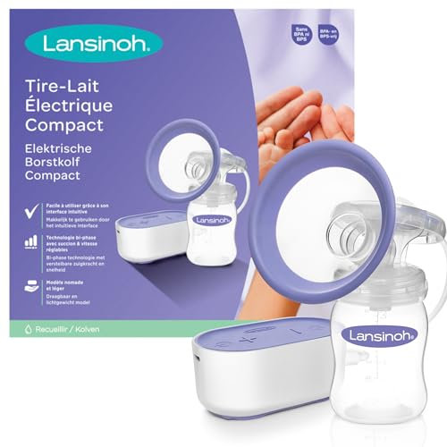 Lansinoh Single Electric Compact Breast Pump - Compact Extractor with USB Battery