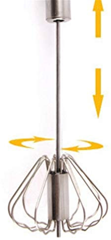 Toporchid Semi-Automatic Mixer Egg Beater Manual Self Turning Stainless Steel Whisk Hand Blender Egg Cream Stirring Kitchen Tools