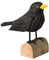your castle Dekovogel Holzvogel Amsel handgearbeitet aus Lindenholz in Geschenkbox 11 x 12 cm