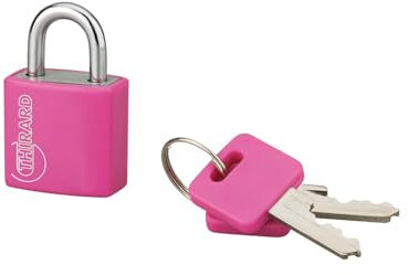 THIRARD - Cadenas à clé Maxium Color Rose, intérieur, aluminium, 20mm, 2 clés