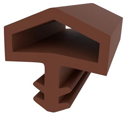 Holzzargendichtung für Zimmertüren und Haustüren - Braun - 5 Meter - Türdichtung - Dichtprofil - Gummidichtung - Zugluftschutz