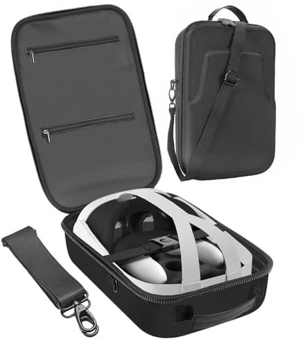 Akaigu Hard Travel Case Storage Case for Oculus Quest 2 All-in-one VR Gaing Headset and Controllers Accessories Carrying Bag (Black)