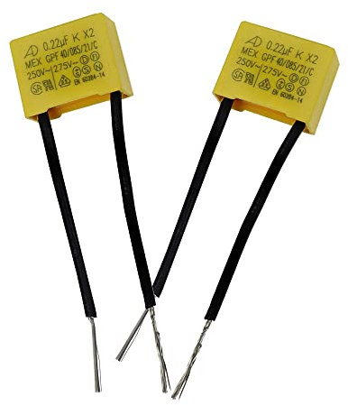 BouGPeng 2 Stück Entstörkondensator 0,22 µF 275 V X2 Radial LED Entstörer Kondensator bei Blinkenden Sicherheits kondensatoren nicht ausgehenden LED Lampen Entstörkondensator