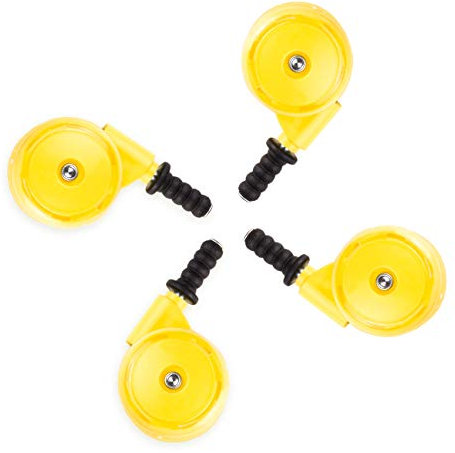 Silikonräder Lauflernhilfe Baby Walker Laufrad – Ersatzteil, 4 Stück/Set, Rad-Set, weich (gelb)