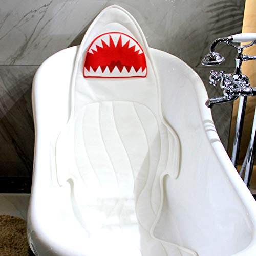 HAIBI Badewannenkissen, 3D Atmungsaktive Mesh-Schichten Extra-Große Ganzkörper-Badewanne Kissen rutschfest Spa Hai Badewanne Matte Matratze