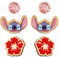 Set 3 Boucles D'Oreilles Fleur Stitch
