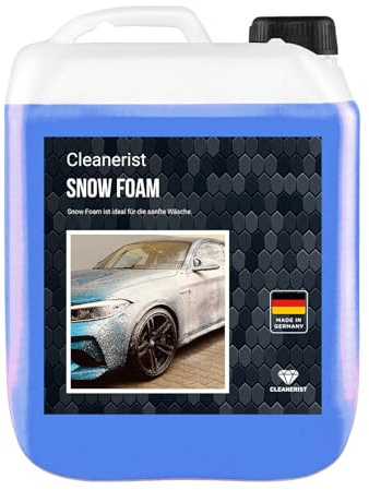 Cleanerist 2x5 Liter Snow Foam BLAU I Konzentrat | Autoshampoo auch für Wohnwagen & Caravan | Autowäsche I Foamer I Aktivschaum I inkl. Ausgießer & Microfasertuch