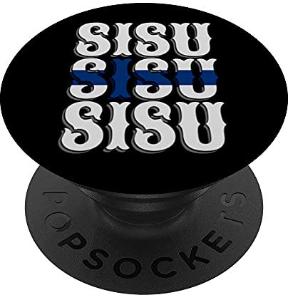 Skandinavien Finnische Flagge Sisu Finnland PopSockets mit austauschbarem PopGrip