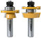 XDENGP 2PCS Shaker Style Rail and Stile Router Bits Set 1/2 Inch Shank, 3/8 Inch Cutting Depth, Up to 7/8 Inch Stock, Kitchen Cabinet Door Frame Shaper Cutters Raise Panel Making Router Bit Set