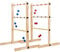 ApudArmis Ladder Toss Game Set, 35x26In Pine Wooden Golf Ladder Lawn Game with 6 Bolos Balls and Carrying Case - Outdoor Backyard Game for Teens Adults Family（New Version Sturdy Bolts）