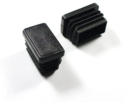 Ajile - Kunststoff Lamellen-Stopfen für Rechteckrohre mit 35x20 mm Aussenmass und 1,0-2,5 mm Wanddicke SCHWARZ - 4 Stck. - EPH110