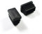 ajile - Embout rectangulaire pour Tube de Dimension 35x20 mm et d'épaisseur 1,0-2,5 mm Noir - 4 pièces - EPH110
