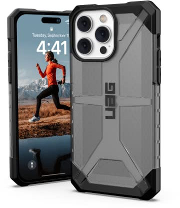URBAN ARMOR GEAR UAG Designed for iPhone 14 Pro Max Case Grey Ash 6.7 Plasma Lightweight Slim Shockproof Transparent Protective Cover Compatible with Wireless Charging
