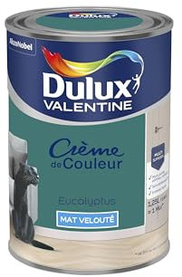 Dulux Valentine Crème de Couleur - Peinture multi-supports intérieure - Mat Eucalyptus 1,25 L
