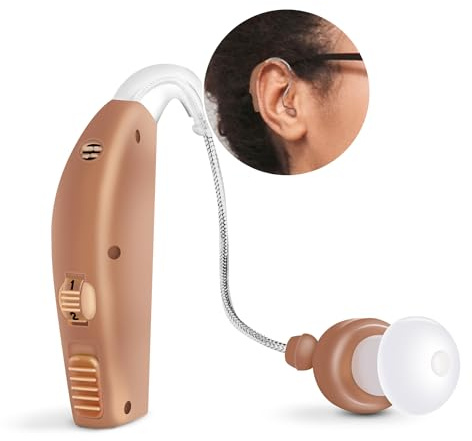 MSA 30X Amplificatore audio dietro l'orecchio, amplifica il suono di 30 volte, leggero, praticamente impercettibile, confortevole, volume regolabile, ricarica rapida, vestibilità personalizzabile,