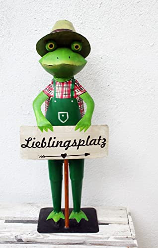 Gwenys Haus Gartenfigur Opa Frosch Lieblingsplatz