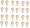 TOYANDONA 24pcs Miniature Door Knobs for Dolls House 1:12 Scale Miniature Handles Mini Furniture Accessories Wooden Drawer Knobs for Boys and Girls