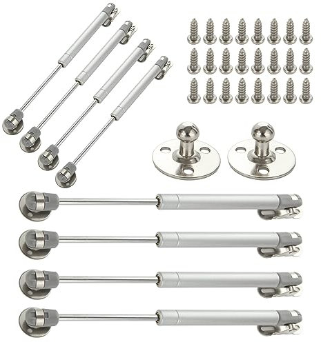 GOYADA 8 Stück 150N Hydraulic Gasdruckfeder, Gasfeder Gasdruckfeder für Klappen, Gasdruckdämpfer für Küche Verin Tür zum Heben von Türen, Schränken, Küchenmöbeln