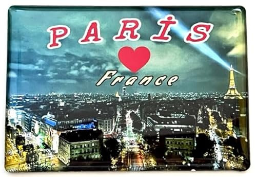 Generisch Paris Magnet, Frankreich, Souvenir, Paris, Geschenkartikel, Eiffel Turm, Kühlschrankmagnet, 8 x 5.5 cm, Kunststoff, 1 Stück
