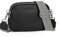 befen Genuine Leather Black Crossbody Bag for Women Small Handbags Double Pockets Mobile Phone Shoulder Bag-Black