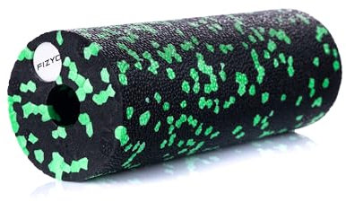 FIZYO Rouleau de fascia pour le fitness, le yoga et la rééducation, rouleau d'automassage pour le dos et la colonne vertébrale, Foam Roller en mousse EPP moyennement dure (Vert, 15 x 15 cm)