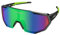 X-TIGER Polarisiert Fahrradbrille Herren Damen Sportbrille Sport Sonnenbrille TR90 Radfahren MTB UV400 (schwarz grün)