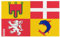 Drapeau Auvergne-Rhône-Alpes Plusieurs Tailles en Polyester 90x150cm 2. 2 œillets à gauche