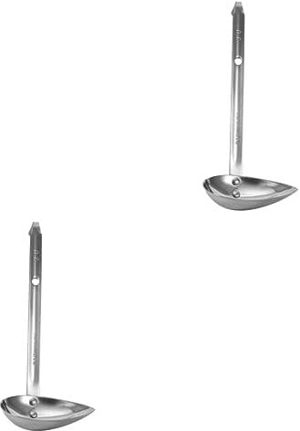 MAGICLULU 2pcs Unique Stainless Steel Spoon Drizzle Tableware Serving Spoon for Christmas