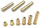UNFAIRZQ Golfschläger-Gewichtskopf-Zubehör, Schaftstecker-Montage-Kits, Kupfernägel, Messing, Schwung, Carbon/Stahl, Größe Golf-Schaftspitze, Gewichte, 0,355 Steckergewichte, Golfzubehör, 10 Stück/9