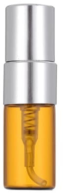 INSTR 100 Uds. Botella pulverizadora de Perfume de Vidrio ámbar de 2ml, Viales de Muestra de Vidrio Transparente Botella dispensadora de vacío Recargable para Viaje