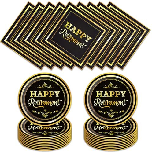 40 Pcs Retirement Birthday Party Supplies Party Decorations, Themed Plates, Napkins Baby Shower Ocean Party Decorations