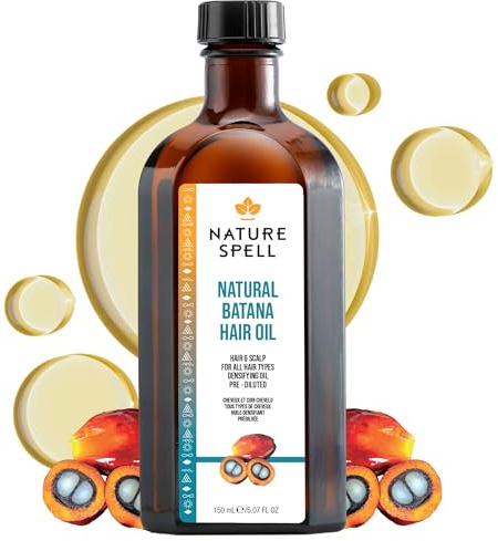 Nature Spell Batana Oil for Hair Growth, Pre-Diluted Scalp Oil, Vegan,150ml | Strengthens & Repairs Damaged Strands, Nourishes & Hydrates Split Ends, Adds Shine, for All Hair Types