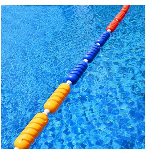 Cuerda divisora de seguridad para piscina, en espiral, para interiores y exteriores, sección de cordón flotante fuera de zonas peligrosas, diámetro de 6 cm, 4 m, equipo de seguridad para piscina