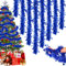 Ghirlanda Albero di Natale, 8 Pezzi/2M Decorazioni Natalizie Blu per Casa, Porta Esterno, Camino - 16M Ghirlanda Natalizia