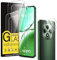 Coiwxmoi 2 Piezas Protector Pantalla Para OPPO Reno 12 FS 5G/4G/OPPO Reno 12F 5G/4G Cristal Templado con 2 Protectora Lente Cámara Dureza 9H Antiarañazos Sin Burbujas Transparente Vidrio Película