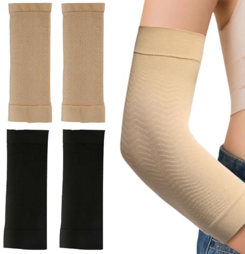Manchon Bras en Microfibre, 2 Paires Le Tatouage D'avant-bras de Peau Couvrent le Soutien de Bande de Douilles de Compression, Coudière de Sport Respirante