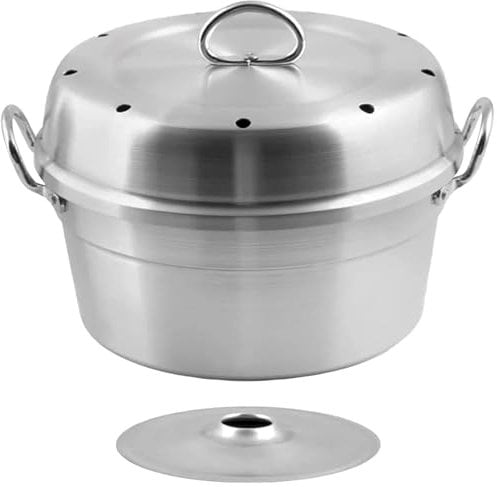 Sicignano | Forno Versilia Alluminio con Spargifiamma, Manici e Pomello in Metallo – Ideale per Torte Pane Ciambelle Impasti su Gas Elettrico Induzione, Lavabile in Lavastoviglie (24 cm)