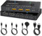 USB C KVM Switch 2 PC 2 Monitors 4K@60Hz/1080P@60Hz, Dual Monitor KVM Switch HDMI für 2 Laptops, 10 Gbps, 2 USB-C MST Port, 4 USB3.1 ports, PD 80W Aufladen für Laptop, usb c switch mit Wired Remote