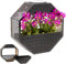 Gadgy Solar-Wandlampe mit Blumentopf – Wandvase hängend mit Warmweißem Solarlicht – Beleuchtete Blumenampel für Balkon & Terrasse – Wetterfeste Gartenbeleuchtung und Pflanzschale mit Licht