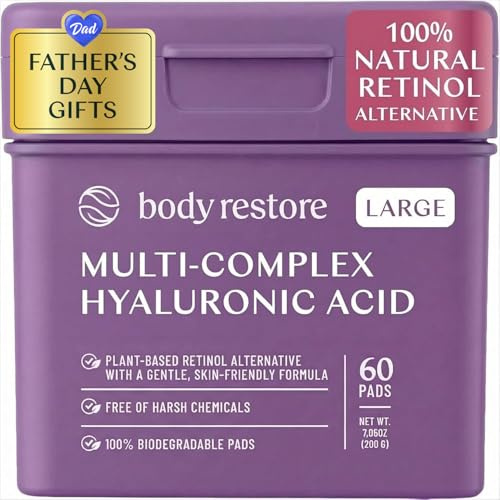Body Restore Bakuchiol Toner Pads – Christmas Stocking Stuffers, White Elephant, Korean Skin Care, Face Wipe with Niacinamide & Hyaluronic Acid, Travel Essentials, Birthday Gifts for Women, Men
