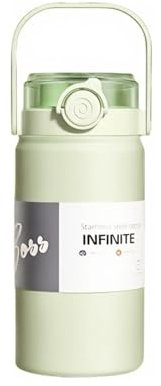 Handle Thermal Bottle, Double Drinking Water Cup with Large Capacity, Sport 316 Stainless Steel Food Grade Kettle/33.8/40.6 Oz (Green,1000ml)